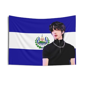 NCT Jisung El Salvador Flag, NCT Members Jisung Kpop Flag, NCT Jisung Kpop Merch, Gift Ideas for NCTzens, Birthday Gift & Concert Merch