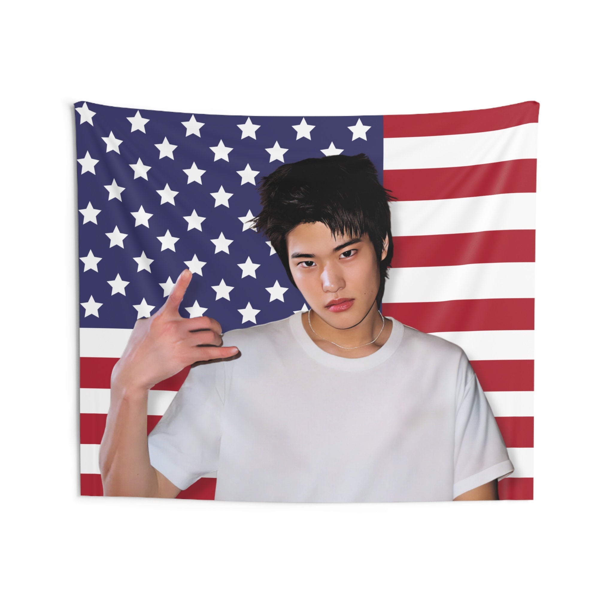Riize Sohee Flag Tapestry, American Flag, Kpop Idol Decor - Etsy