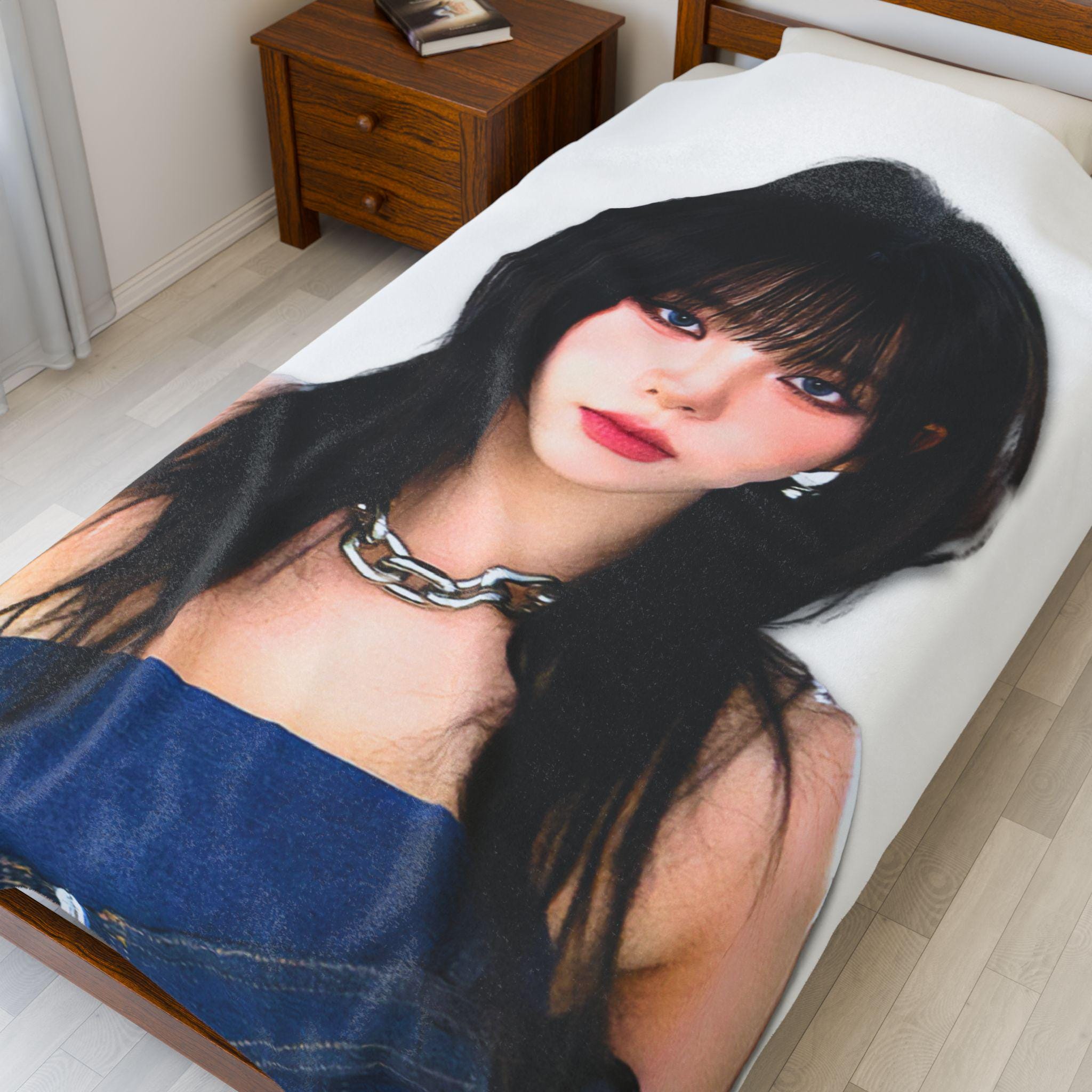 Aespa Karina Wolf Cut Plush Blanket: Mys Kpop Concert Tour Merch