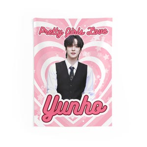 Ateez Yunho Pretty Girls Concert Banner, Ateez Members Kpop Flag, Ateez Tour 2025 Merch, Gift Ideas Atiny, Birthday Gift & Concert Merch