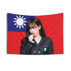 Aespa Karina Taiwan Flag Banner, Aespa Karina Drama Kpop Flag, Aespa World Tour 2024 Merch, Gift Ideas for MY, Birthday Gift & Concert Merch