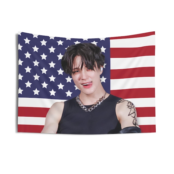 NCT Jeno Flag Banner, Nct Jeno Kpop American Flag Tapestry, Nct