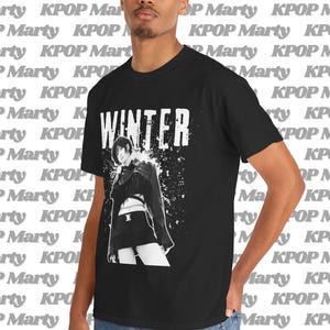 Aespa Winter Graphic Unisex Cotton Shirt, Aespa Members Kpop Shirt, Aespa Tour 2025 Merch, Gift Ideas for MY, Birthday Gift & Concert Merch