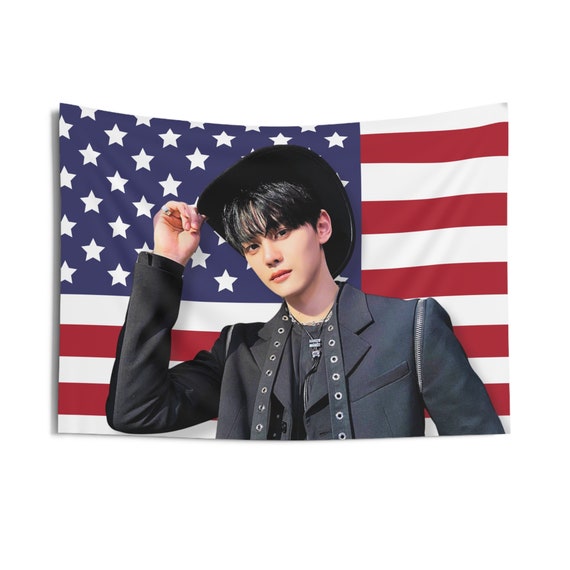 Zb1 Gyuvin Cowboy America Flag, Zerobaseone Members Kpop