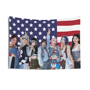DREAMCATCHER Members America Flag Banner, DREAMCATCHER Kpop, DREAMCATCHER Tour Merch, Gift Ideas for InSomnia, Birthday Gift & Concert Merch