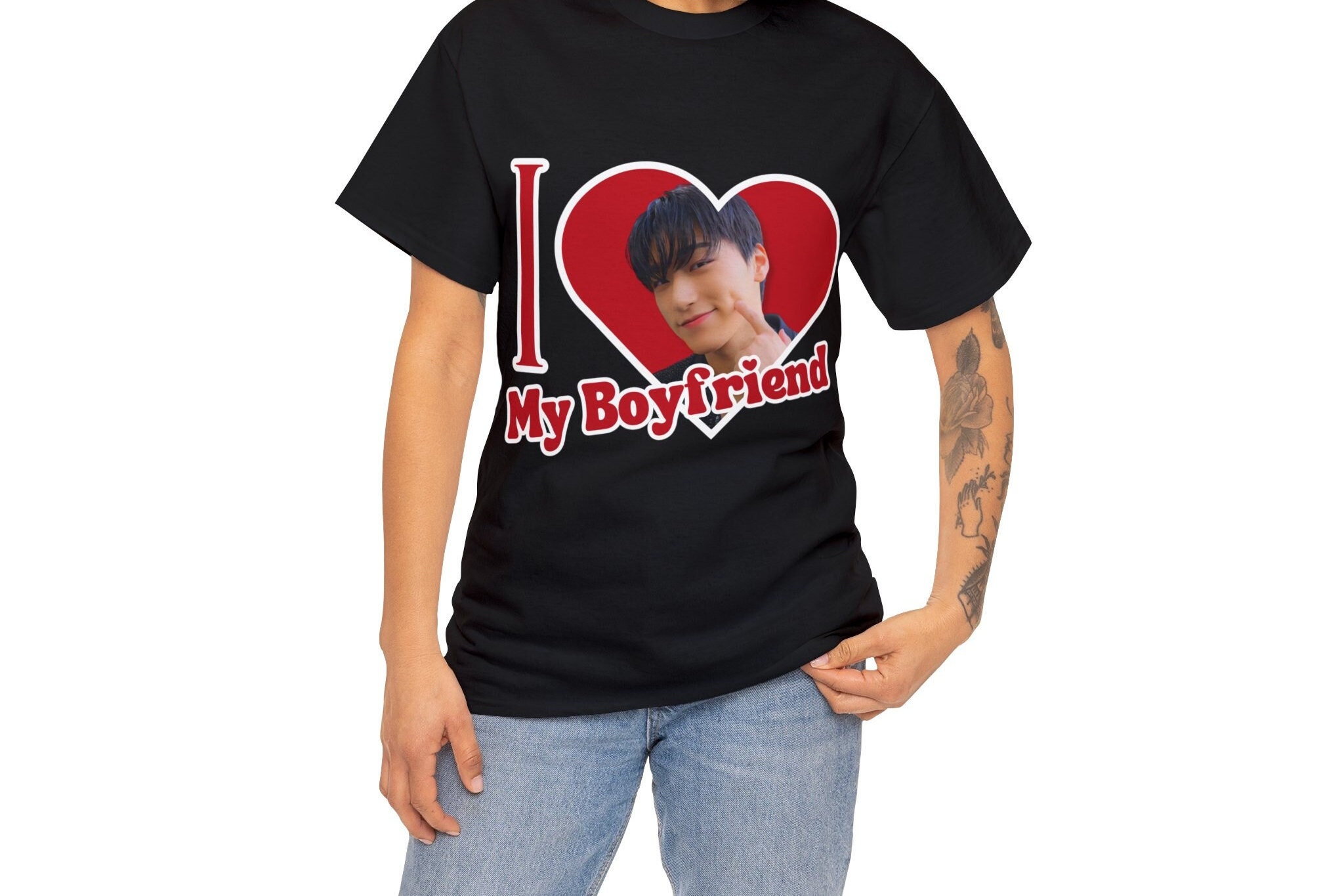 ATEEZ San I Love My Boyfriend Shirt, Custom ATEEZ San Dimple Photo