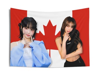 LE SSERAFIM Chaewon Canada Flag, Lesserafim Chaewon Kpop Flag, Le Sserafim Album Merch, Gift Idea for FEARNOT, Birthday Gift & Concert Merch