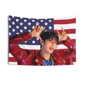 P1harmony Intak Killin It America Flag, P1harmony Tour 2024 Kpop Flag, P1h Members Merch, Gift Idea for P1ece, Birthday Gift & Concert Merch