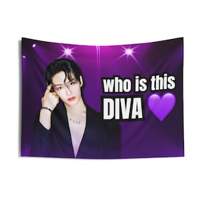 Svt Jun Diva Concert Banner, Seventeen Members Kpop Flag, Svt Tour 2024 Merch, Gift Ideas for Carats, Birthday Gift & Concert Merch