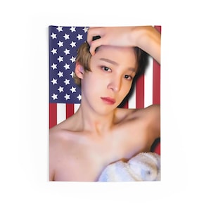 Ateez Yunho Bath America Flag Banner, Ateez Members Kpop Flag, Ateez Tour 2025 Merch, Gift Ideas Atiny, Birthday Gift & Concert Merch