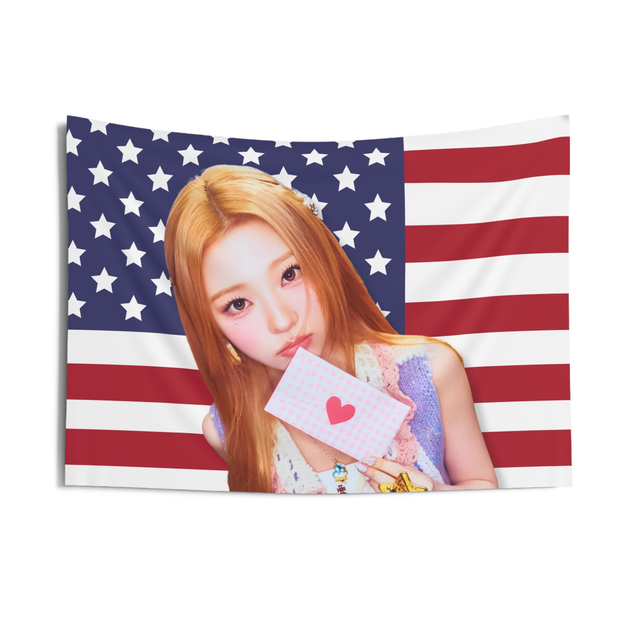 Hearts2hearts Stella Rude America Flag Banner: H2h S2u Kpop Concert ...