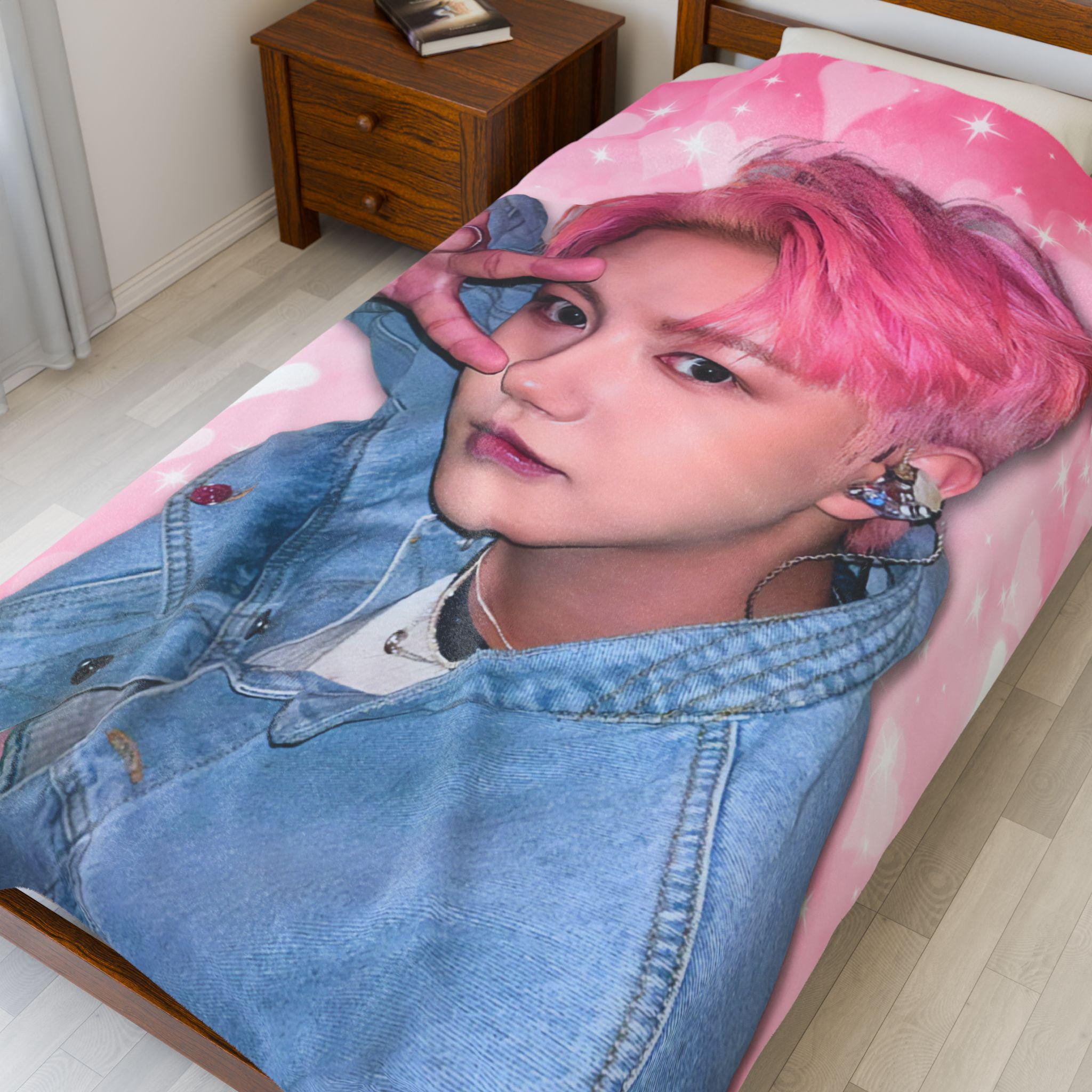 Nct Dream Renjun Pink Hair Plush Blanket: Czennie Kpop Concert