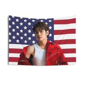 Zb1 Taerae Shoulder America Flag, Zerobaseone Members Kpop Flag, Zb1 Boys Planet Merch, Gift Ideas for Zerose, Birthday Gift & Concert Merch