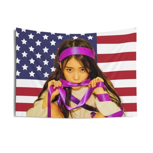IU Chat-shire America Flag Banner, IU Love Wins Kpop Flag, Iu Concert Merch, Gift Ideas for Uaena Kpop Fan, Birthday Gift and Concert Merch