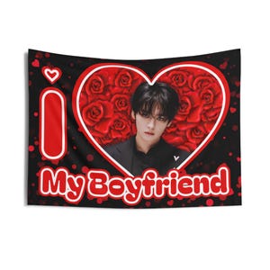 Skz Lee Know I Love My Boyfriend Banner, Stray Kids Members Kpop Flag, Skz Tour 2025 Merch, Gift Ideas Stays, Birthday Gift & Concert Merch