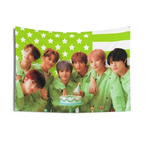 NCT Dream Members America Flag Banner, Nct Dream 2024 Kpop Flag, Nct Dream Tour Merch, Gift Ideas for NCTzens, Birthday Gift & Concert Merch