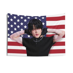 NCT Jisung America Flag Banner, NCT Members  Kpop Flag, NCT Dream Merch, Gift Ideas for Nctzen  Kpop Fan, Birthday Gift and Concert Merch