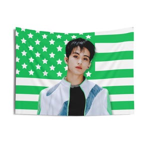 Nct Nation Mark Green America Flag, NCT Dream Kpop Flag, NCT Dream Smoothie Merch, Gift Ideas for NCT Members, Birthday Gift & Concert Merch