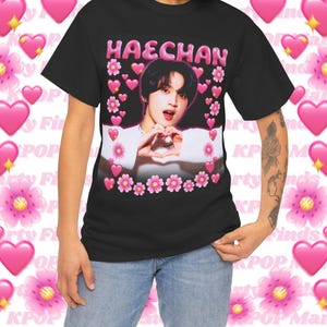 NCT 127 Haechan Heart Emoji Shirt, Nct Members Kcon Haechan Cute Y2k Bootleg Merch Shirt, Gift Ideas Nctzen, Birthday Gift & Concert Merch