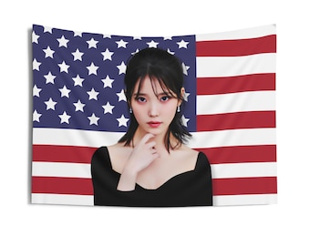 IU Tour 2024 America Flag Banner, IU Love Wins Kpop Flag, Iu Concert Merch, Gift Ideas for Uaena Kpop Fan, Birthday Gift and Concert Merch