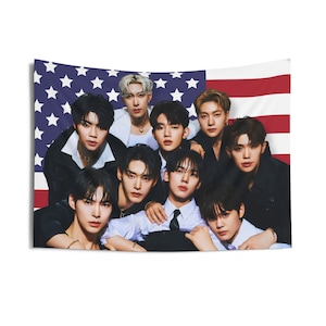 ZEROBASEONE Zb1 Members America Flag Banner, Melting Point Kpop Flag, Zb1 Merch, Gift Ideas for ZEROSE Fan, Birthday Gift and Concert Merch