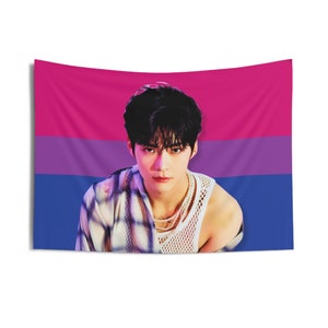 Zb1 Hanbin Yura Yura Bisexual Flag, Zerobaseone Members Kpop Flag, Zb1 Melting Point Merch, Gift Zerose, Birthday Gift & Concert Merch