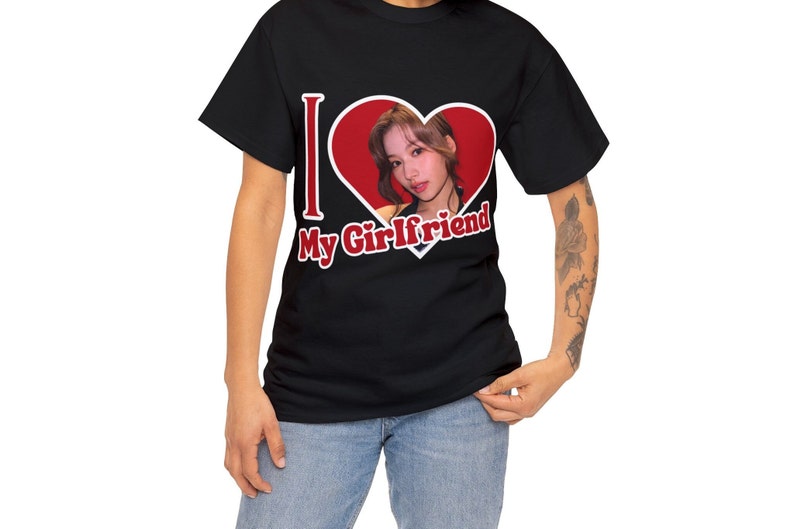 TWICE Sana I Love My Girlfriend Shirt, Custom TWICE Sana Cute Photo Merch, Gift Ideas for Kpop Fans ONCE image 1
