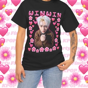 NCT 127 Winwin Heart Emoji Shirt, Nct Members Kcon Winwin Cute Y2k Bootleg Merch Shirt, Gift Ideas for Nctzen, Birthday Gift & Concert Merch