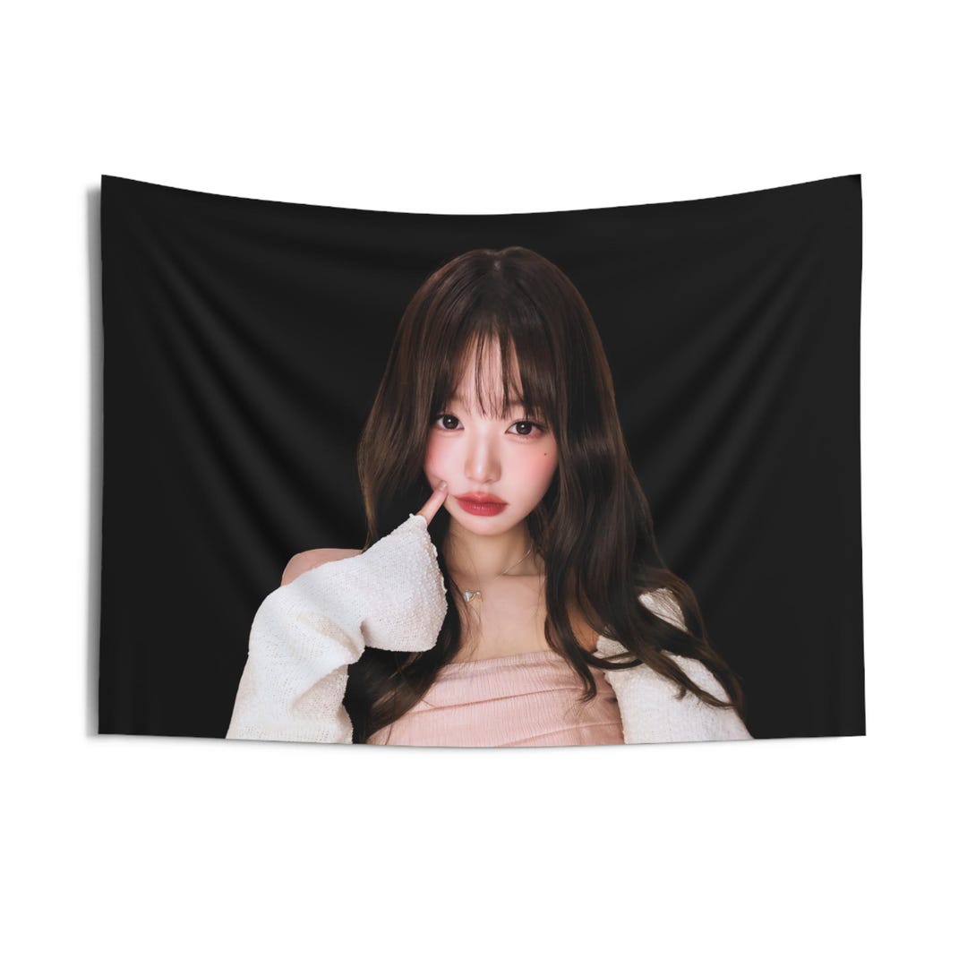 Ive Wonyoung Cheek Black Concert Banner, Ive Members Kpop Flag, Ive ...
