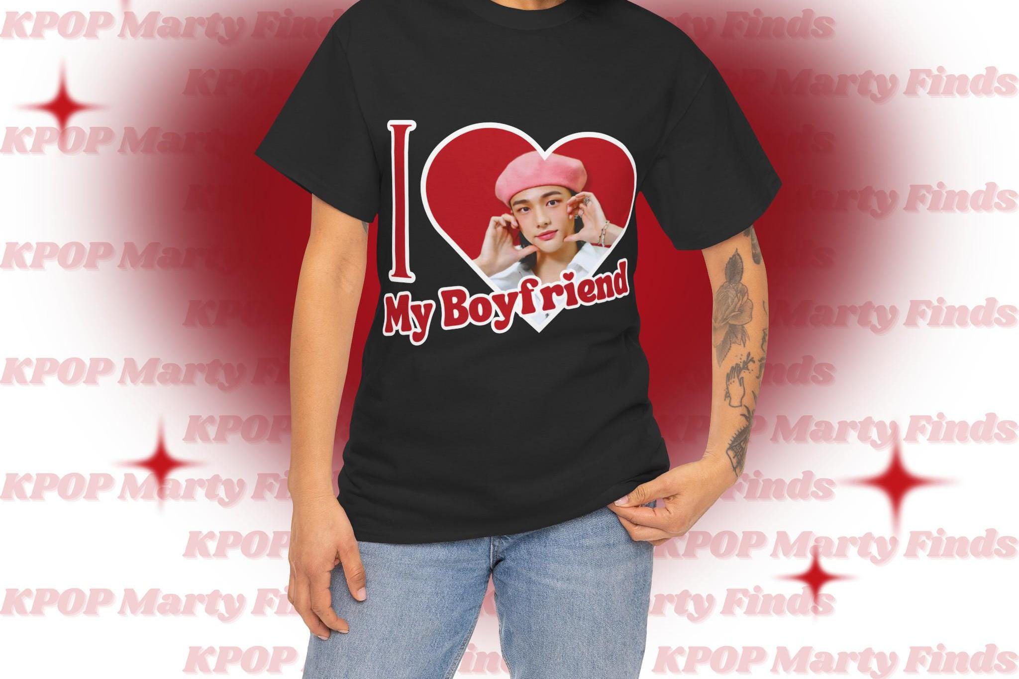 SKZ Hyunjin I Love My Boyfriend Shirt, Custom Stray Kids Hyunjin