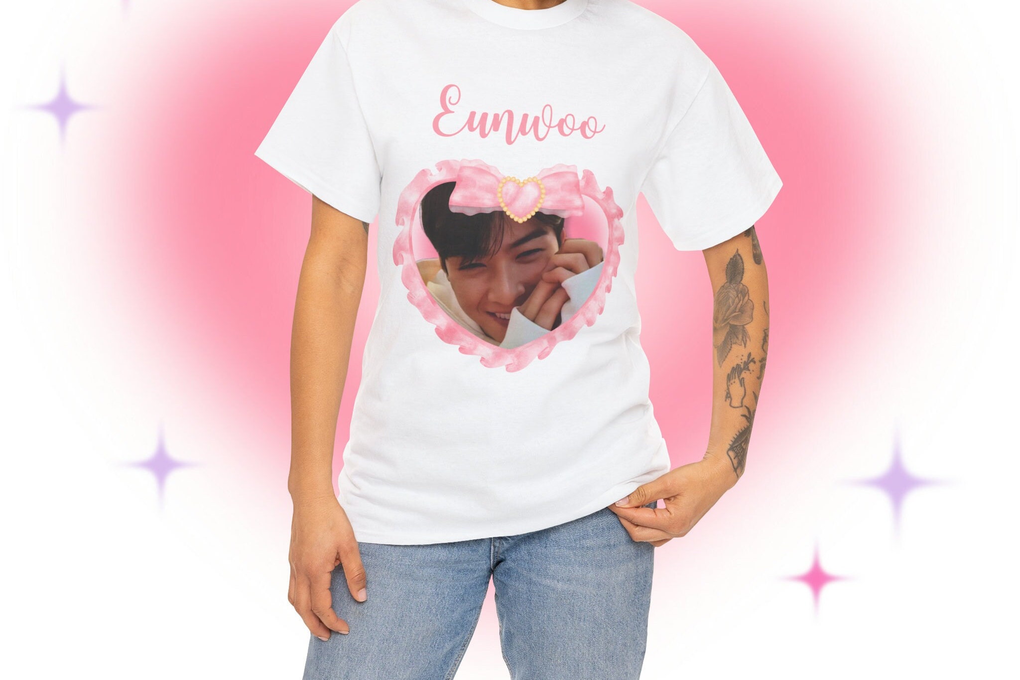 Tシャツ CHA EUN-WOO /ミッキー/アストロノーツ（Lサイズ） 新品 Tシャツ XL スヌーピー ウッドストック アストロノーツ