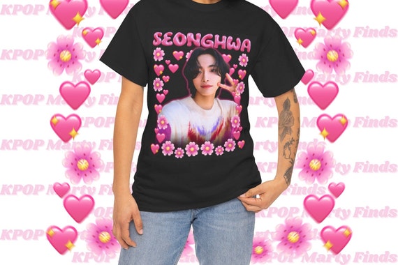 Ateez Seonghwa Emoji Shirt, Ateez Tour 2024 Cute Y2k Bootleg