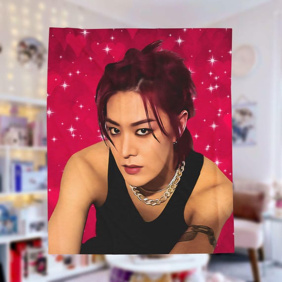 NCT 127 Yuta Red Hair Plush Blanket, Custom Kpop Merch - Etsy