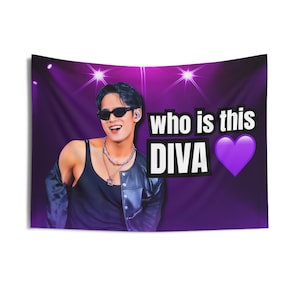 Svt Mingyu Diva Concert Banner, Seventeen Members Kpop Flag, Svt Tour 2024 Merch, Gift Ideas for Carats, Birthday Gift & Concert Merch
