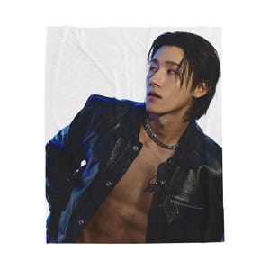 Monsta X IM Abs Plush Blanket, Monsta X Members Kpop Blanket, Monsta X Tour Merch, Gift Ideas for Monbebe, Birthday Gift & Concert Merch