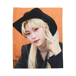 Stray Kids SKZ Felix No Easy Blanket, SKZ Felix Kpop Merch, Gift for SKZ Felix Fan, Gift for Stay, Kpop Fan Gift Ideas