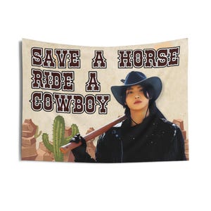 Ateez Seonghwa Work Cowboy Concert Banner, Ateez Members Kpop Flag, Ateez Tour 2025 Merch, Gift Ideas Atiny, Birthday Gift & Concert Merch