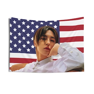 NCT Dream Renjun America Flag Banner, Nct Members Kpop Flag, Fact Check Nct Merch, Gift Ideas for NCTzen Fan, Birthday Gift & Concert Merch
