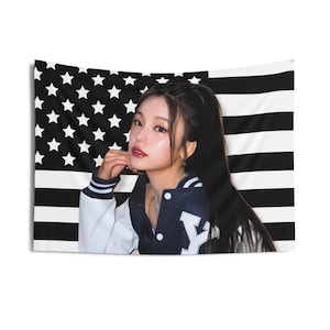 Itzy Yeji Varsity Jacket America Flag, Itzy World Tour 2024 Kpop Flag, Born to Be Itzy Merch, Gift Idea Midzy, Birthday Gift & Concert Merch