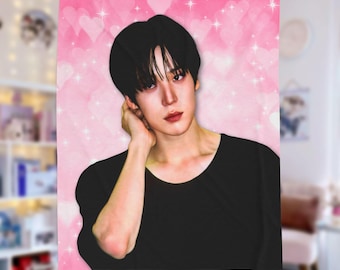 Coperta di peluche Ateez Yunho Airport, coperta Kpop Ateez Tour 2025, gadget dei membri Ateez, idee regalo Atiny, regali di compleanno e gadget dei concerti