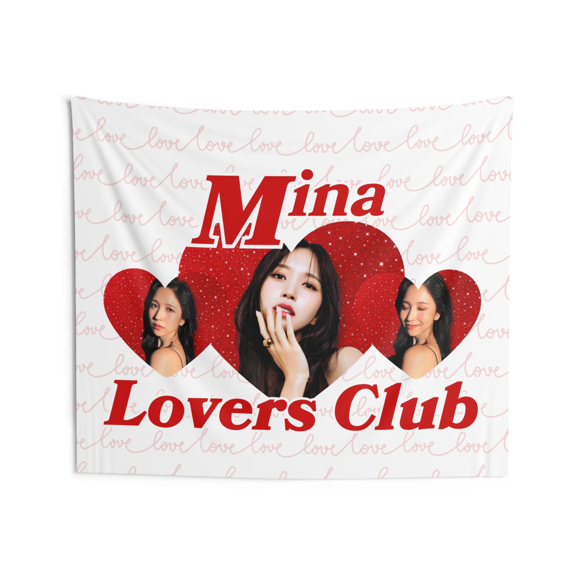 TWICE ミナ フォトコラージュ Lovers Club フラッグバナー：ONCE Kpop