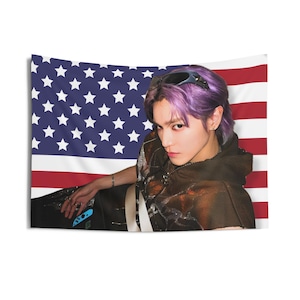 NCT 127 Taeyong Switch America Flag Banner, Nct Members Kpop Flag, Fact Check Nct Merch, Gift Ideas NCtzens, Birthday Gift & Concert Merch