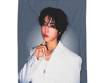 Manta de peluche Ate de Skz Han Jisung, manta Ate de Stray Kids Kpop, artículos de la gira de Stray Kids, ideas de regalo para estancias, regalos de cumpleaños y artículos de conciertos.