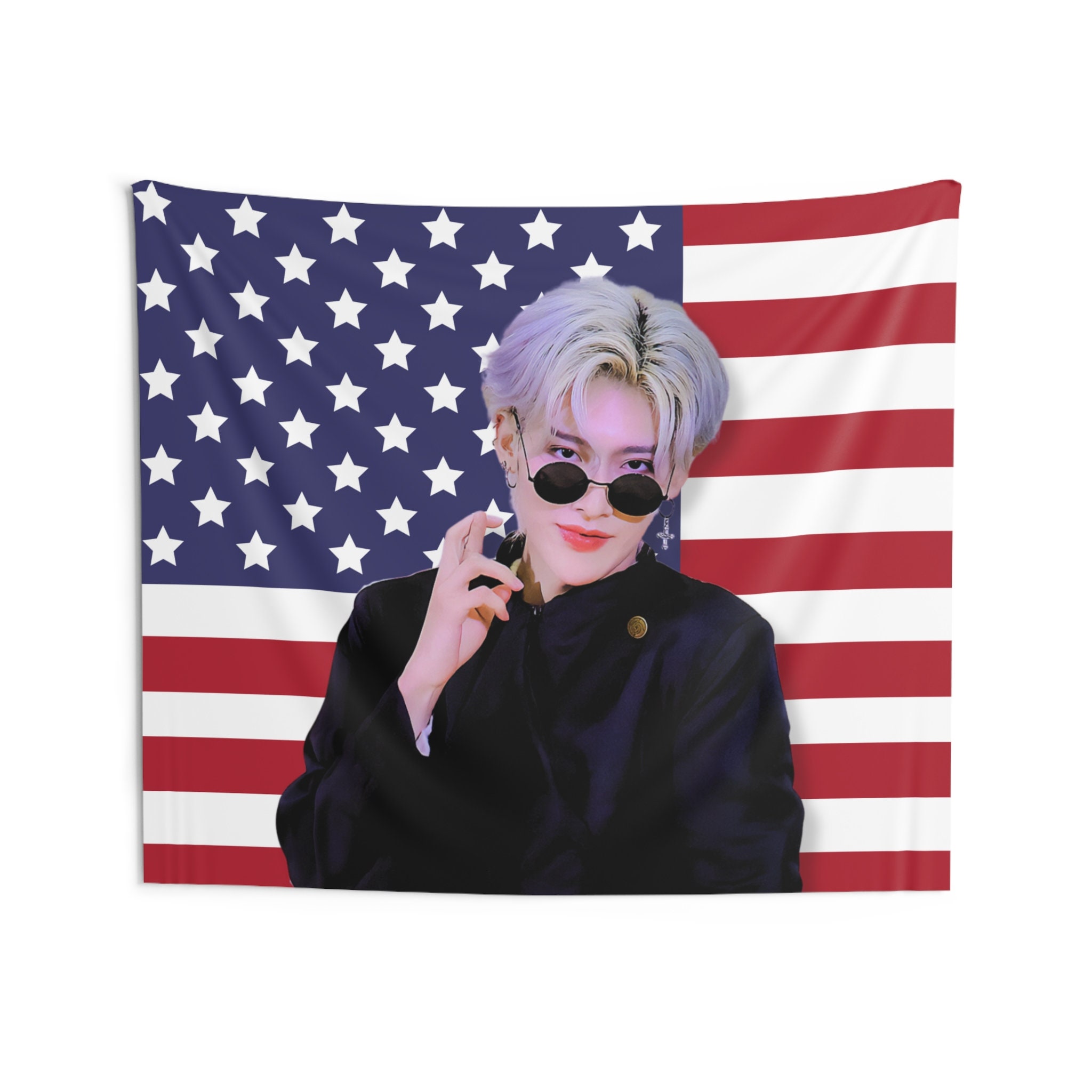 Zb1 Ricky Anime Flag Banner, Zerobaseone Ricky Kpop American Flag