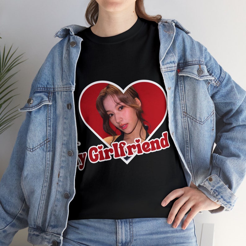TWICE Sana I Love My Girlfriend Shirt, Custom TWICE Sana Cute Photo Merch, Gift Ideas for Kpop Fans ONCE