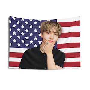 Zb1 Matthew Flag Banner, Zerobaseone Matthew Kpop American Flag Tapestry, Zb1 Matthew Kpop Merch Decor, Gift Ideas for ZEROSE Kpop Fan