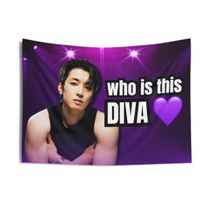 Svt Wonwoo Diva Concert Banner, Seventeen Members Kpop Flag, Svt Tour 2024 Merch, Gift Ideas for Carats, Birthday Gift & Concert Merch