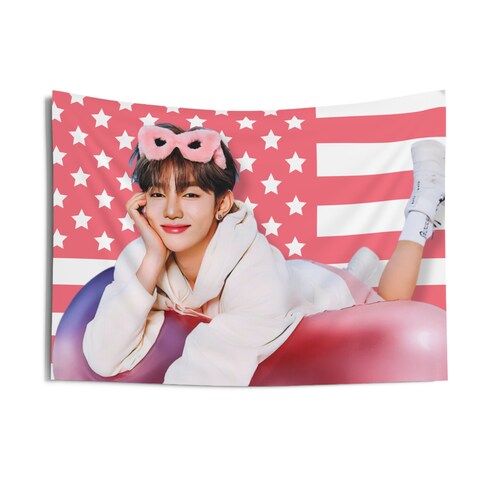 Zb1 Zhang Hao Kpop Flag, Pink America Flag Tapestry - Etsy