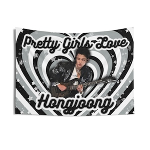 Ateez Hongjoong Pretty Girls Concert Banner, Ateez Members Kpop Flag, Ateez Tour 2025 Merch, Gift Ideas Atiny, Birthday Gift & Concert Merch