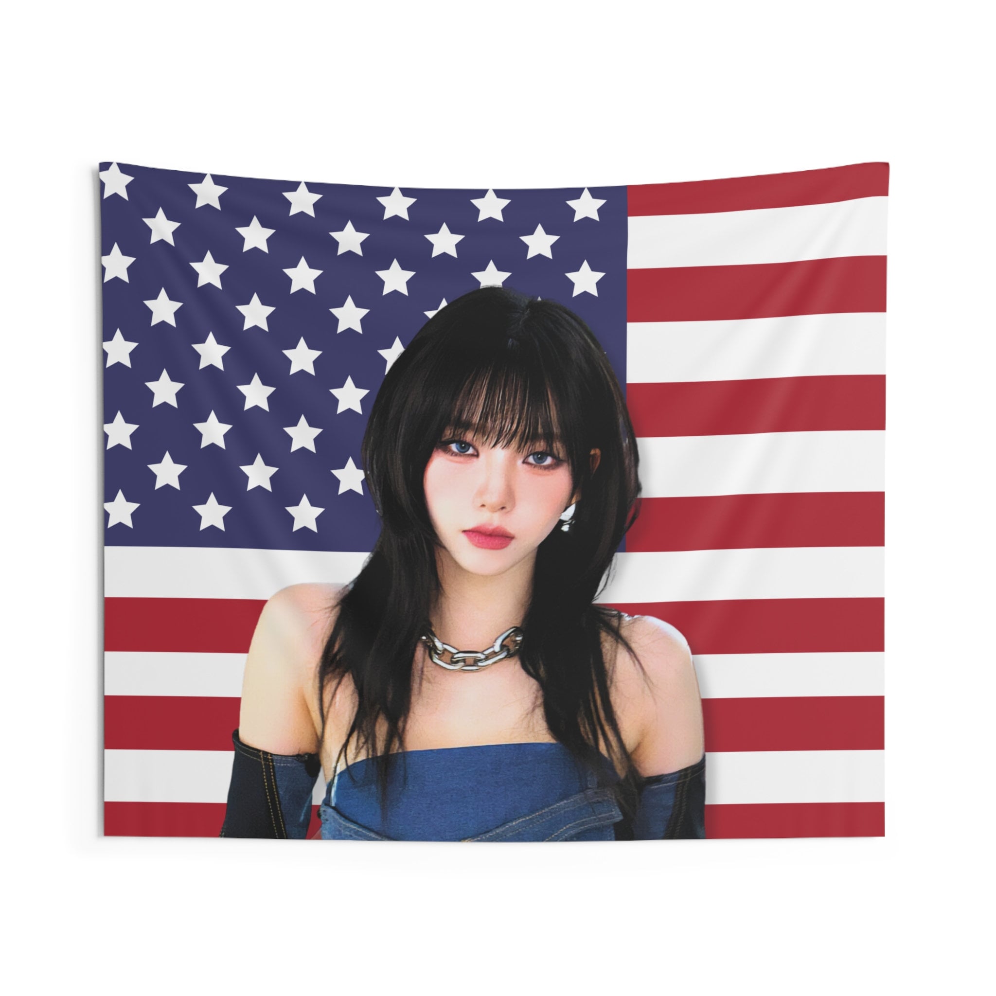 AESPA Karina Wolf Cut America Flag, Aespa Karina My World Kpop